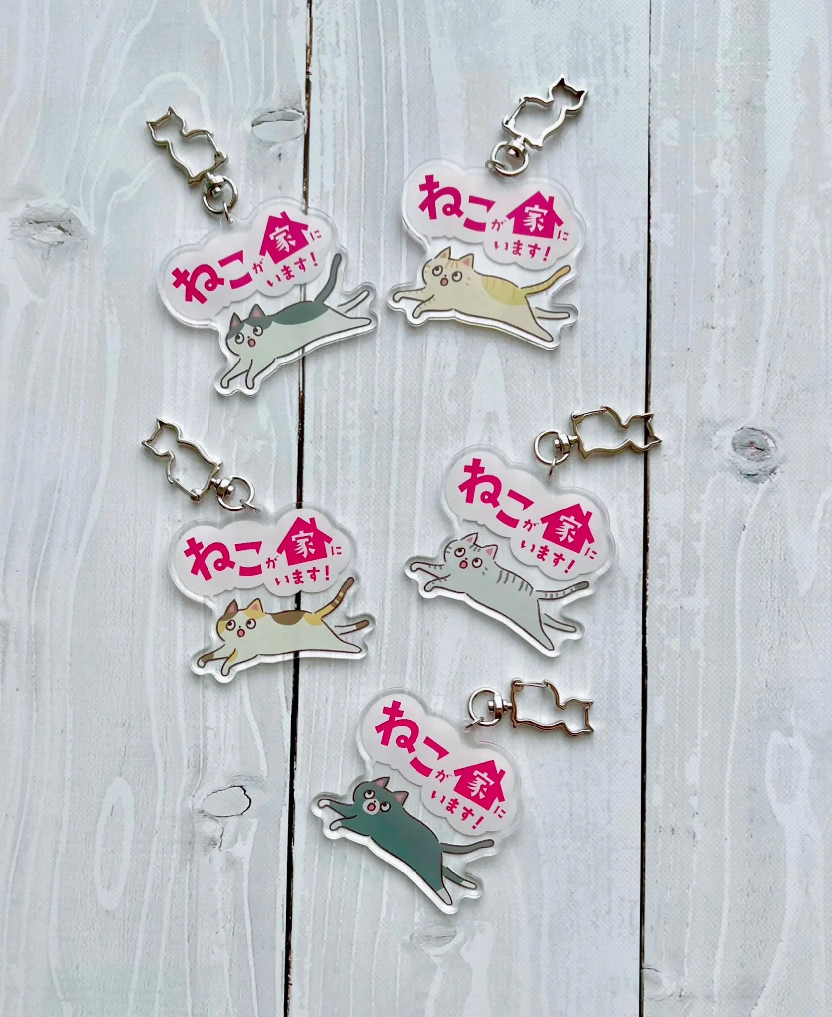 【全10種】家ねこキーホルダー | 連絡先が書ける SOSキーホルダー | 迷子・緊急時に愛猫を守るお守りグッズ - もしもshop Helmo