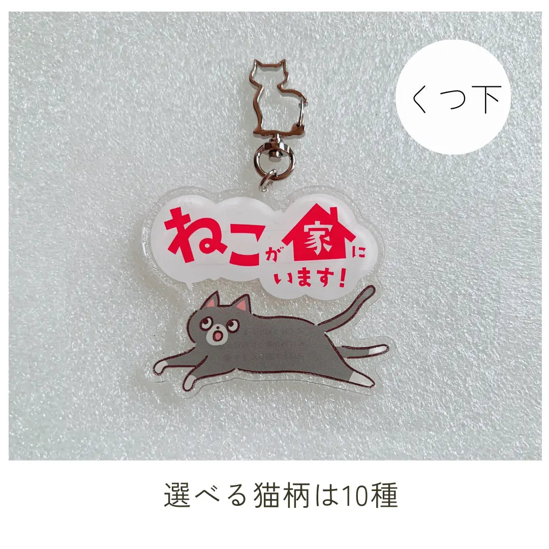 【全10種】家ねこキーホルダー | 連絡先が書ける SOSキーホルダー | 迷子・緊急時に愛猫を守るお守りグッズ Helmo