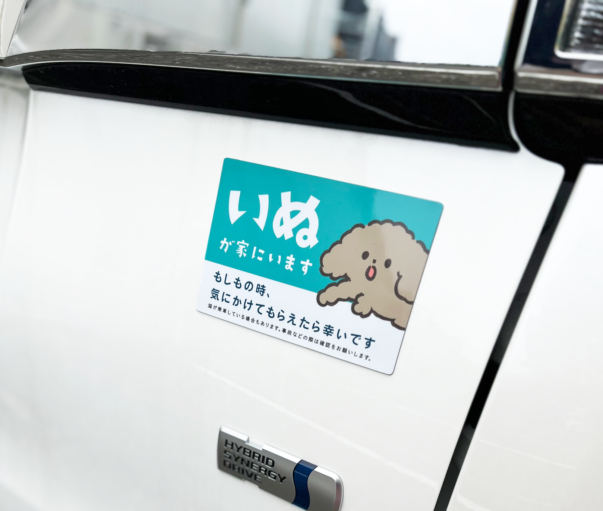 車用マグネット【いぬが家にいます】
