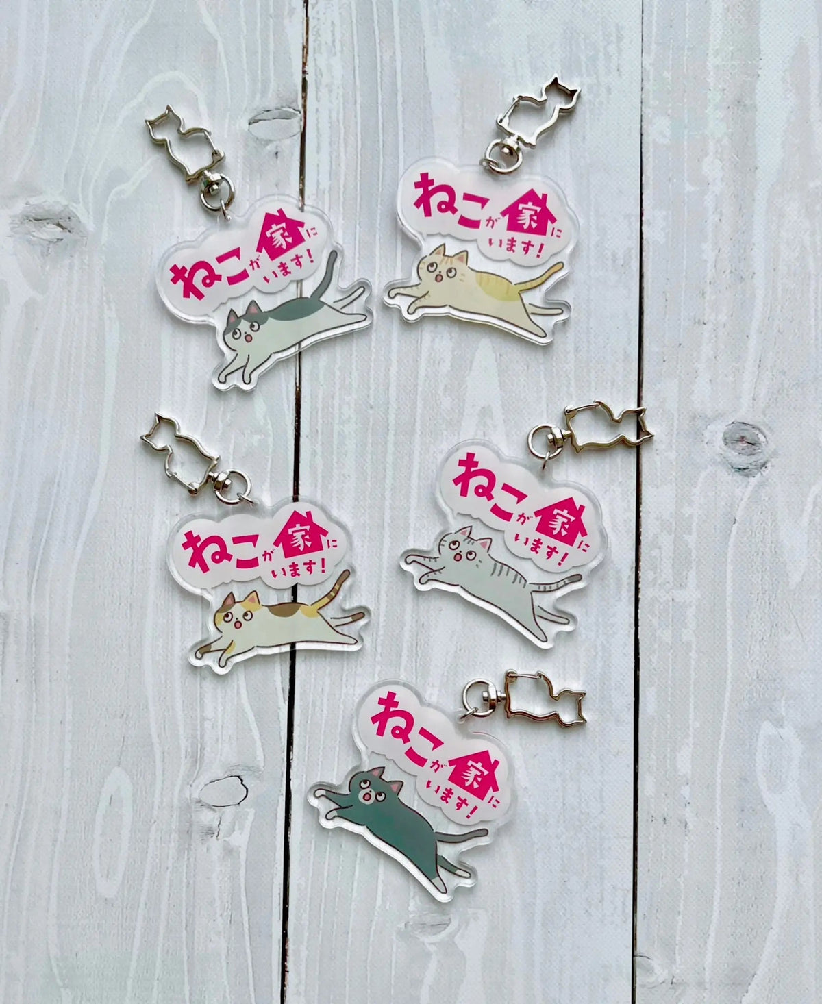 【全10種】家ねこキーホルダー | 連絡先が書ける SOSキーホルダー | 迷子・緊急時に愛猫を守るお守りグッズ - もしもshop Helmo