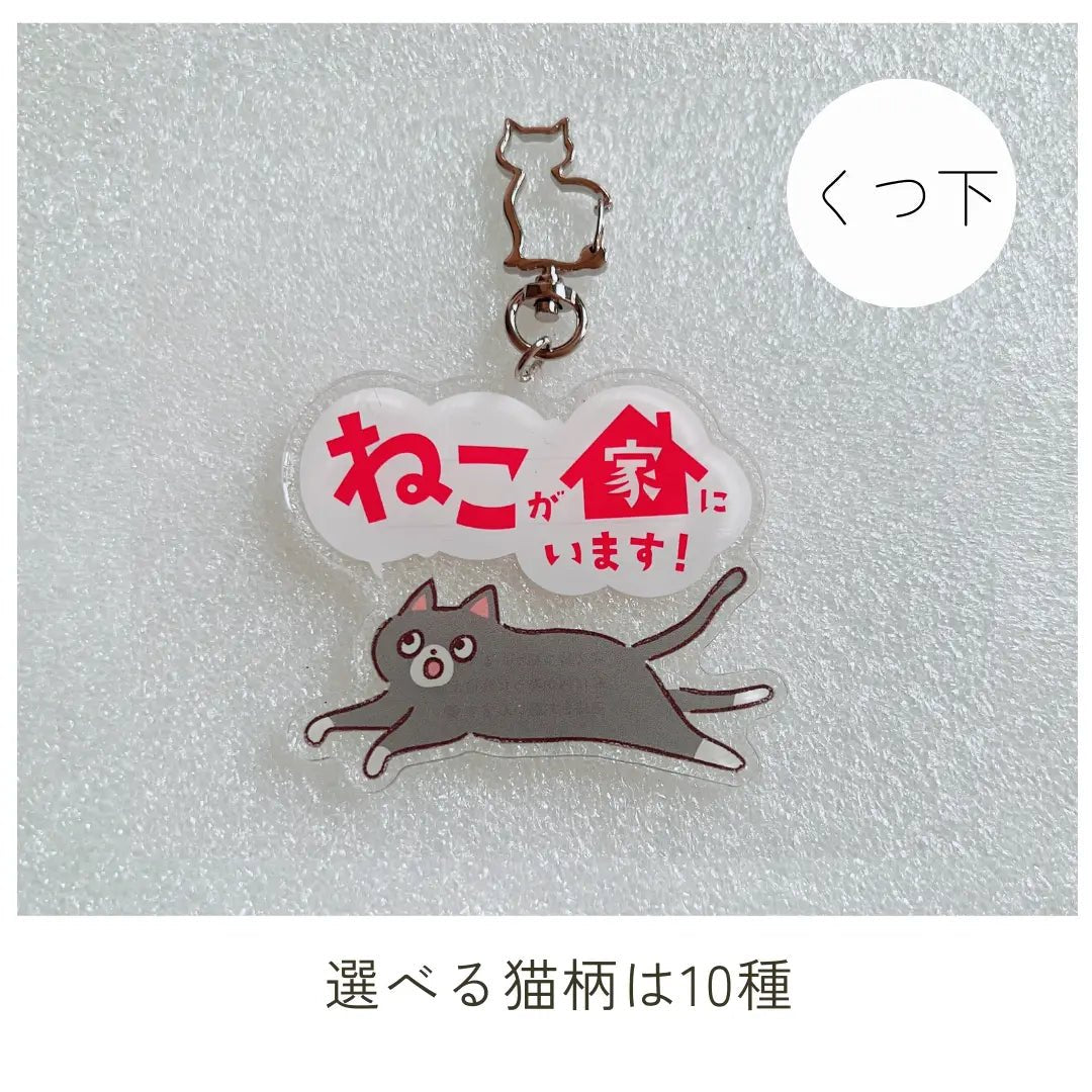【全10種】家ねこキーホルダー | 連絡先が書ける SOSキーホルダー | 迷子・緊急時に愛猫を守るお守りグッズ - もしもshop Helmo