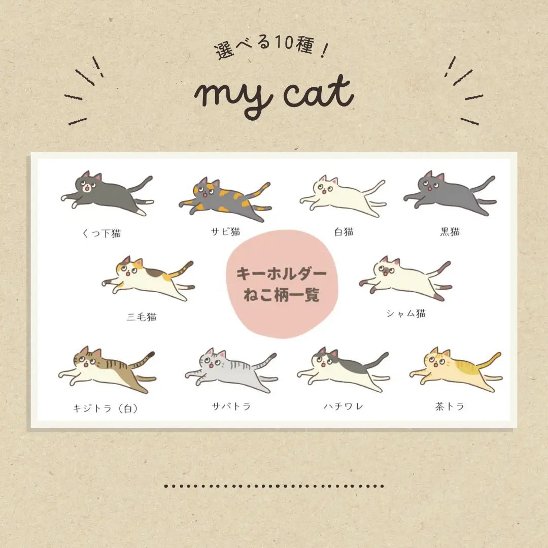 【全10種】家ねこキーホルダー | 連絡先が書ける SOSキーホルダー | 迷子・緊急時に愛猫を守るお守りグッズ - もしもshop Helmo