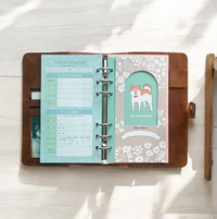 いぬヘルプ手帳:ネイビー(バインダー式)｜愛犬の通院・体調管理が一冊で｜犬の健康管理手帳