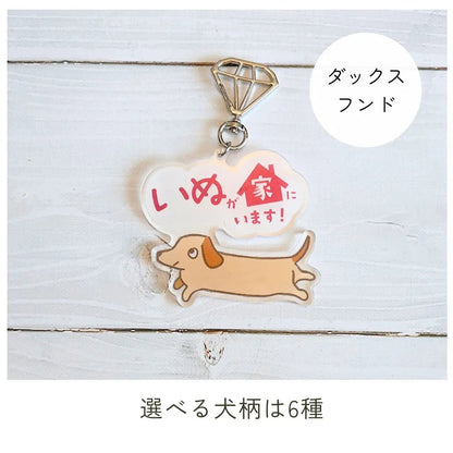 【全6種】家いぬキーホルダー | 連絡先が書ける SOSキーホルダー | 迷子・緊急時に愛犬を守るお守りグッズ - もしもshop Helmo