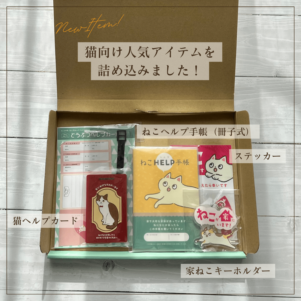 ねことの暮らし安心BOX｜ギフトにもおすすめ！大切な猫のための準備セット - もしもshop Helmo
